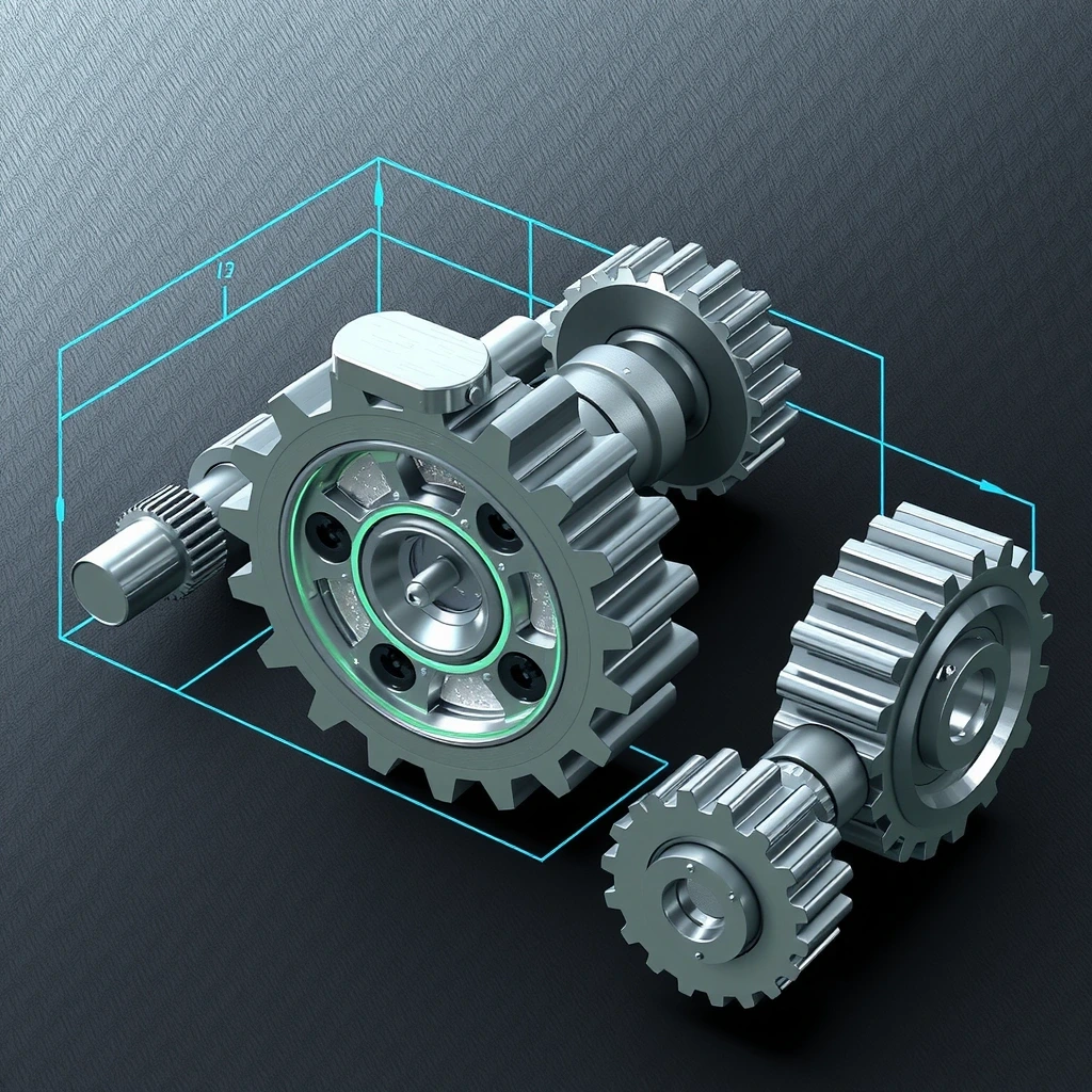 Mechanical Gear Assembly Blueprint